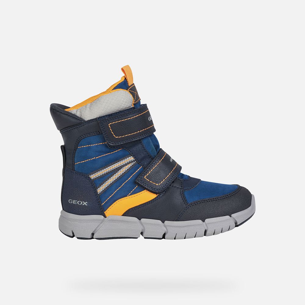 Botas Geox Menino Azul Marinho/Laranja - Flexyper Abx - CXHFE0697